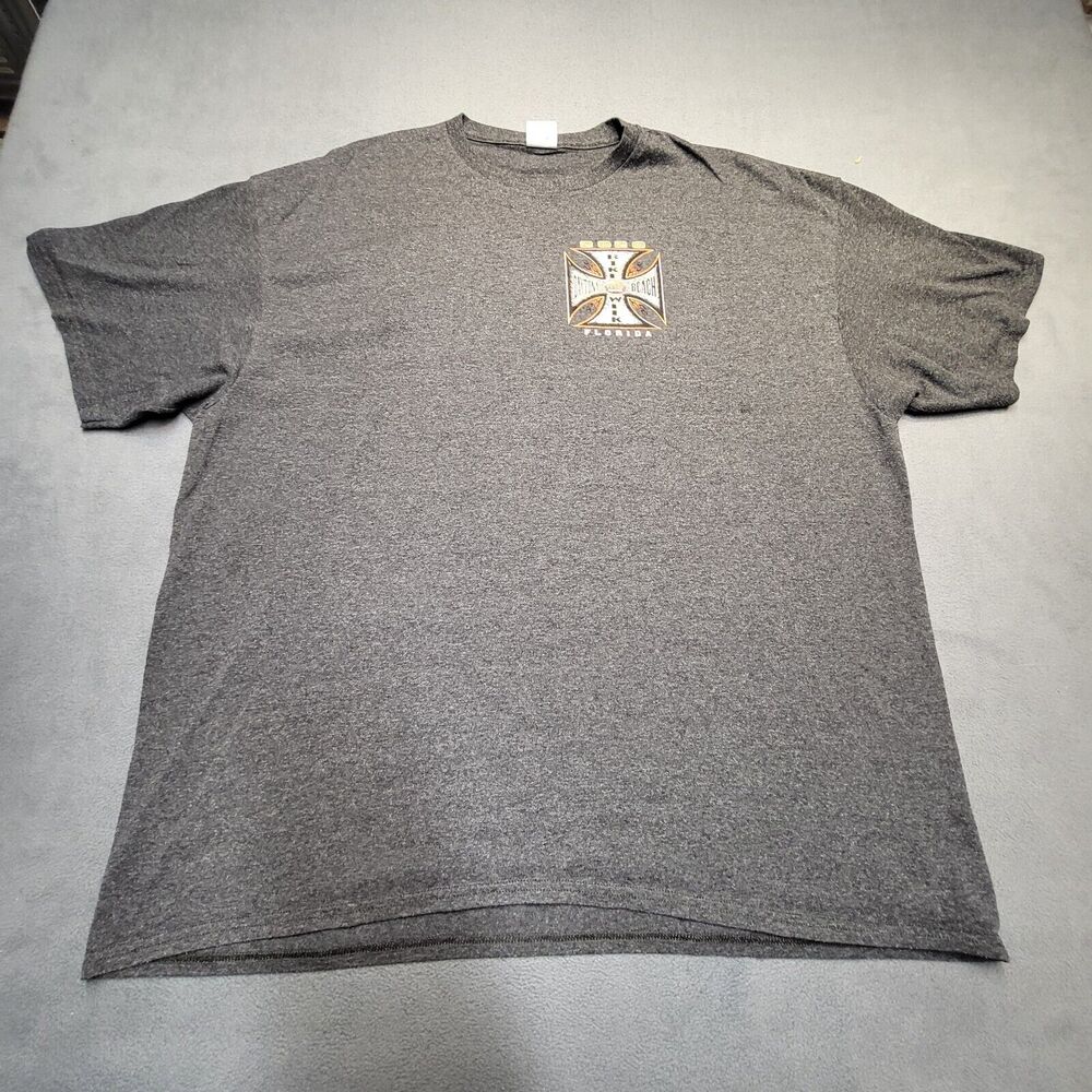 Daytona Beach Bike Week T Shirt Mens 2XL Black Short Sleeve Graphic Motorcycle